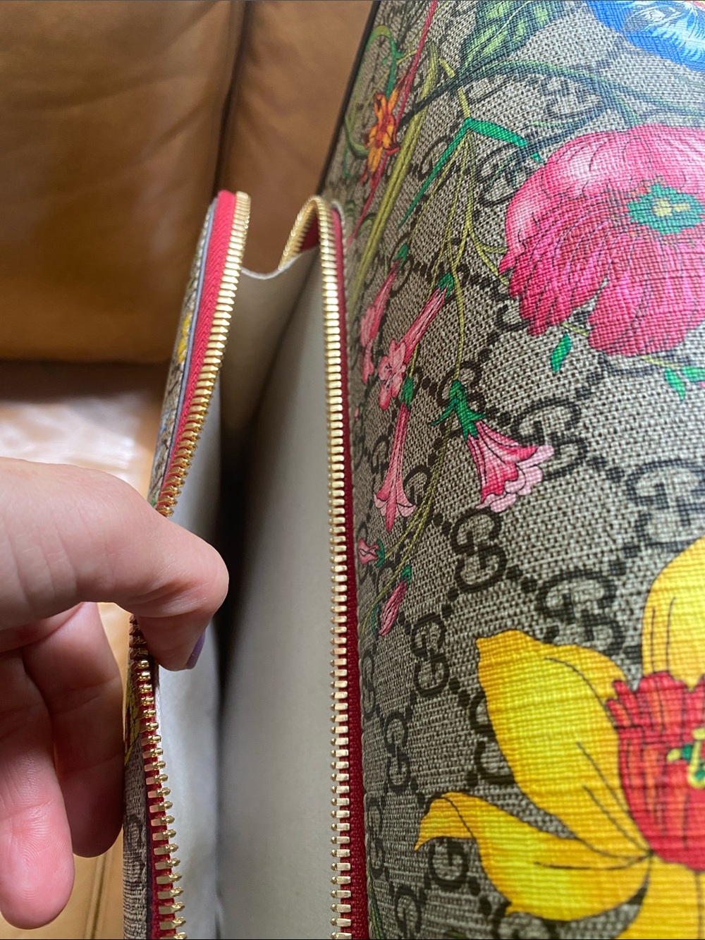 Gucci GG Supreme Flora Carry-On Trolley Suitcase Floral Beige Ebony Michele Era - Picture 10 of 16